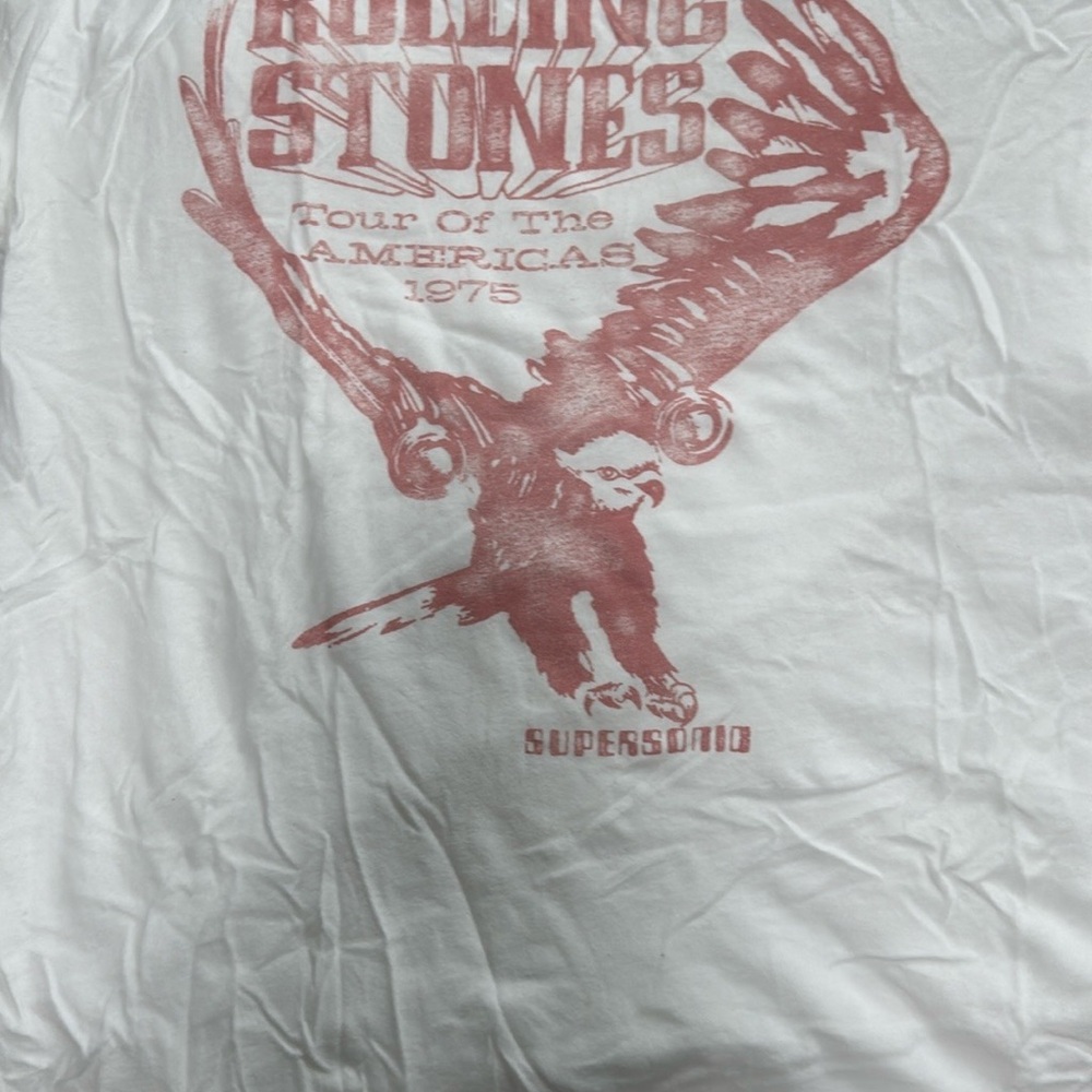 Abercrombie & Fitch White and Red Graphic Tee